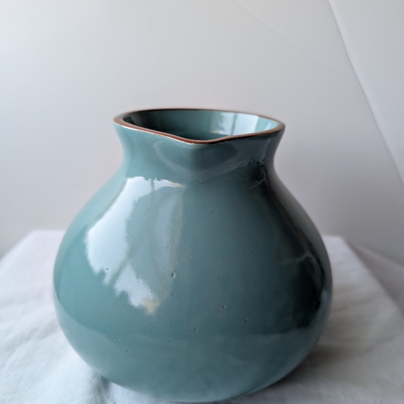 Vintage Dansk Mesa Turquoise Ceramic Pitcher Discontinued - Picture 4 of 10